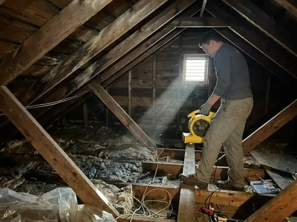 attic-water-damage-drying-proc-007 — frequently asked questions, Emergency Water Extraction & 24/7 Flood Response in Elmwood…